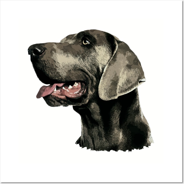 Weimaraner dog Wall Art by Nartissima